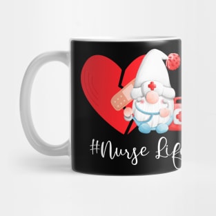 Cute Gnome Nurse Life Valentines Day Mug